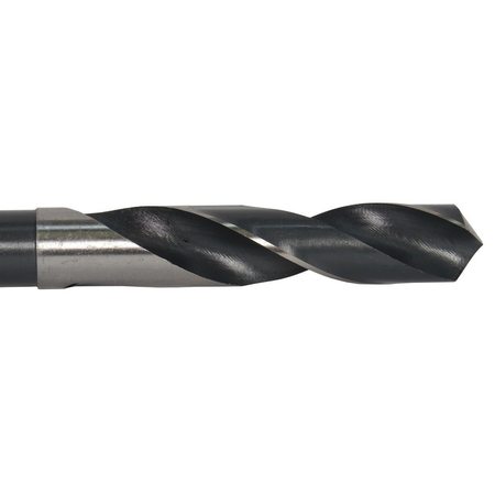 Drill America 17/32" Reduced Shank HSS Drill Bit 1/2" Shank 3-Flat Shank, Overall Length: 6" D/A3F17/32